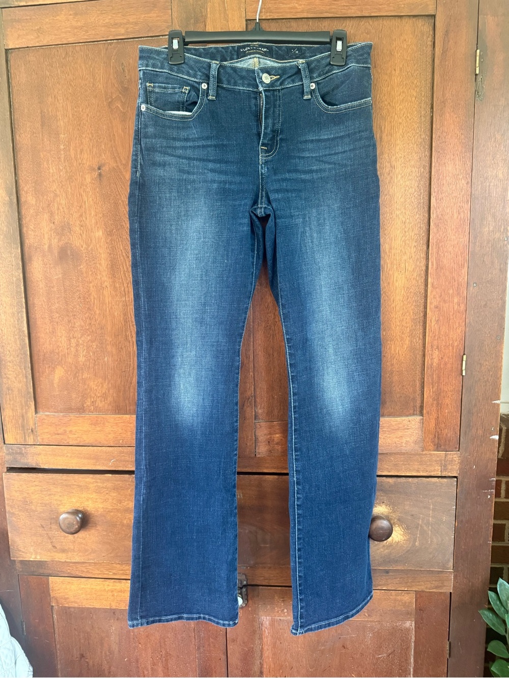 Lucky Brand Women's Dark Blue Straight-Leg Jeans